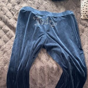 Juicy Couture Navy Velour Trousers